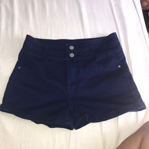 Blue high waisted shorts